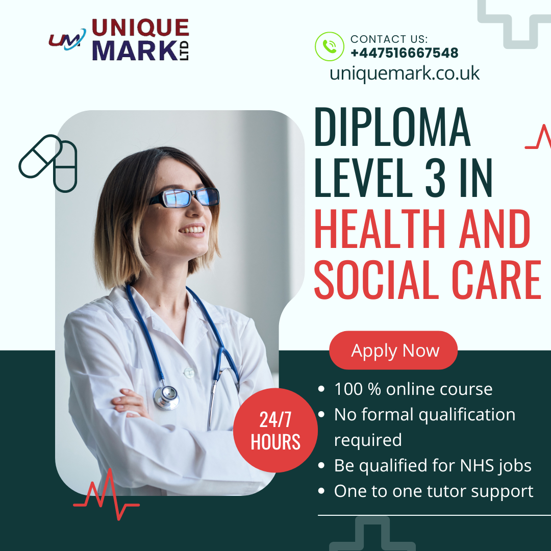 NVQ Level 3 Health and Social Care Online Free: Unlock Your Future with Unique Mark Ltd